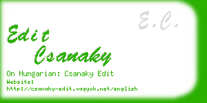 edit csanaky business card